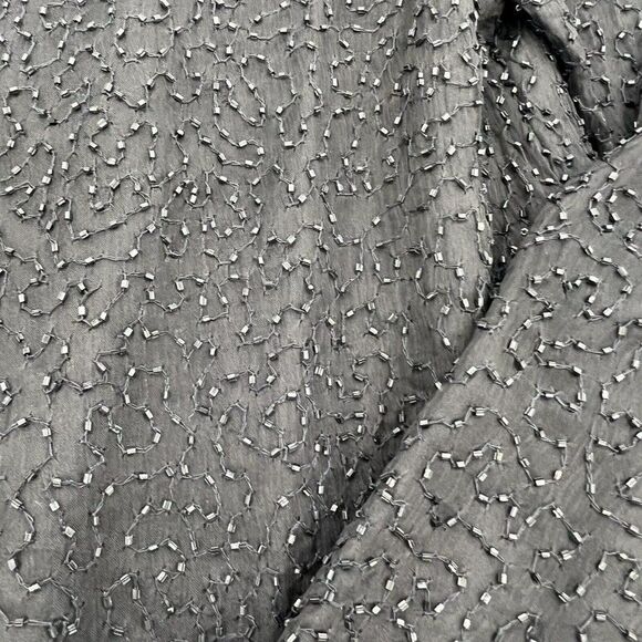 STENAY Vintage Black Long Sleeve 100% Silk Beaded Sequin Evening Jacket Small - Picture 3 of 6